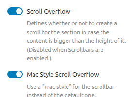 Scroll Overflow Options