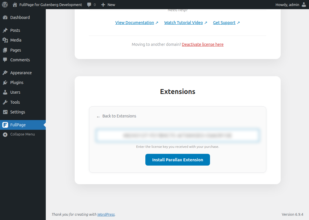 Extension List
