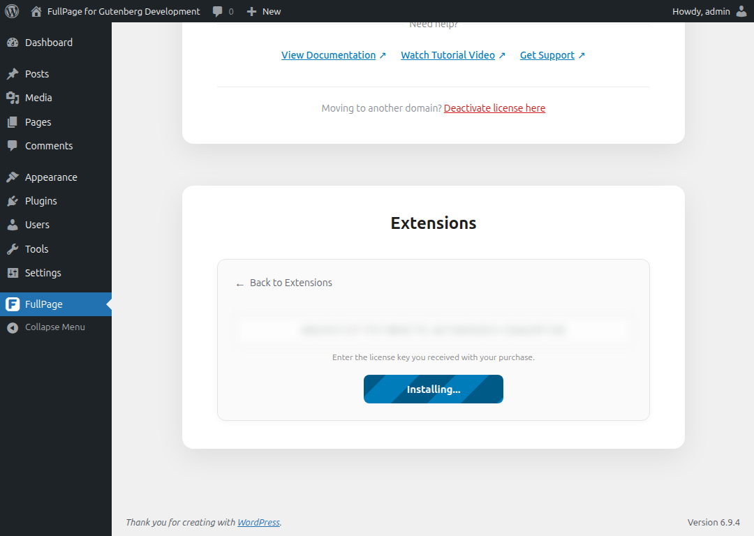 Installing Extension