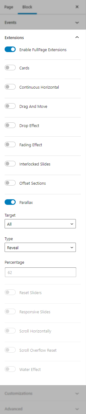 Extension Options