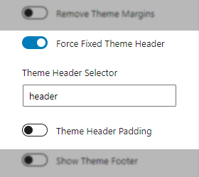 Force Fixed Theme Header