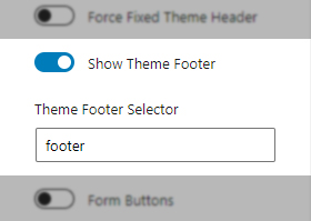 Show Theme Footer