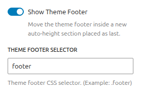 Show Theme Footer