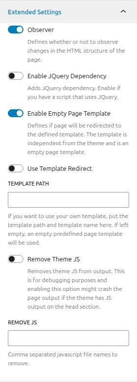 FullPage for Gutenberg Extended Settings